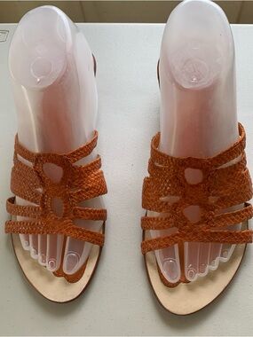 Joyca genuine rust leather  slip on shoes US size 8 EUR 39 Made in Spain